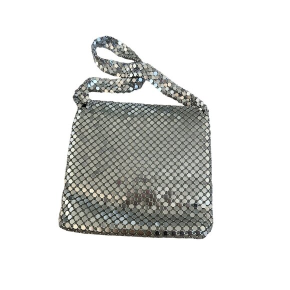 MESH Chain Silver Cocktail Disco Shoulder Bag - Picture 4 of 5